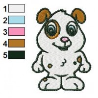 Baby Dog Standing Embroidery Design